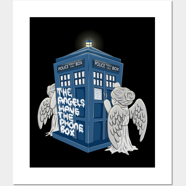 The Angels have the Phone Box Wall Art by InkItOut